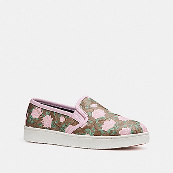 Coach Camo Rose Slip-On Sneakers - Picture 1 of 7
